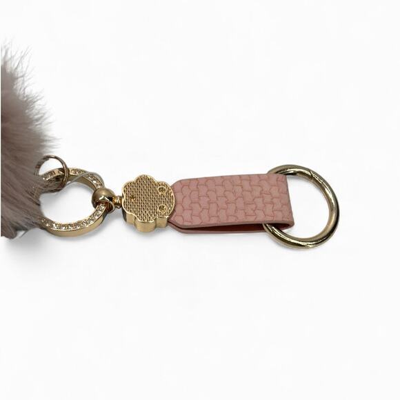 NWT Jacqueline Kent Faux Fur Fantasy Pendant Keychain Dogs Paw Print Rhinestone - Picture 5 of 5